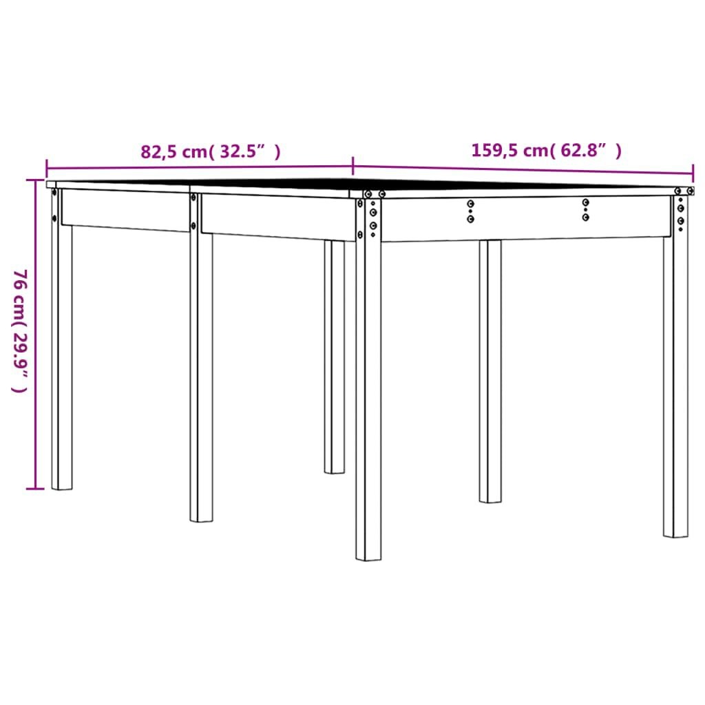 Tuintafel Grenenhout Honingbruin 160cm - 55% Korting!