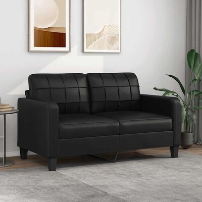 VidaXL Tweezitsbank Zwart Kunstleer - 140cm - 40% Korting!
