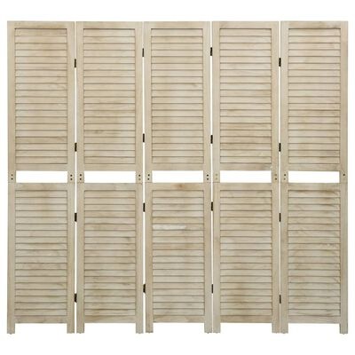 Kamerscherm 5 Panelen Paulownia - 55% Korting! (Scheur)