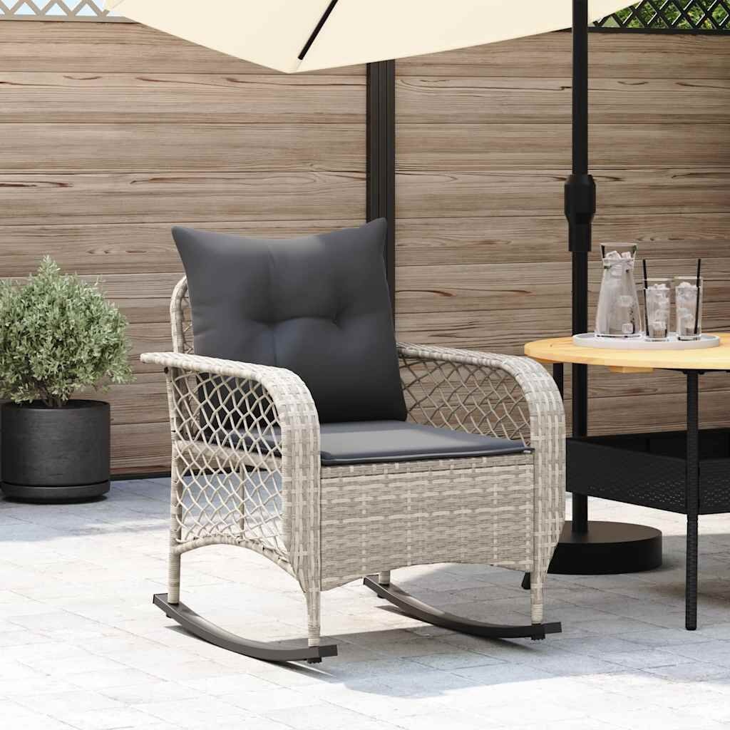 Tuinschommelstoel Lichtgrijs met Kussens - 35% Korting!