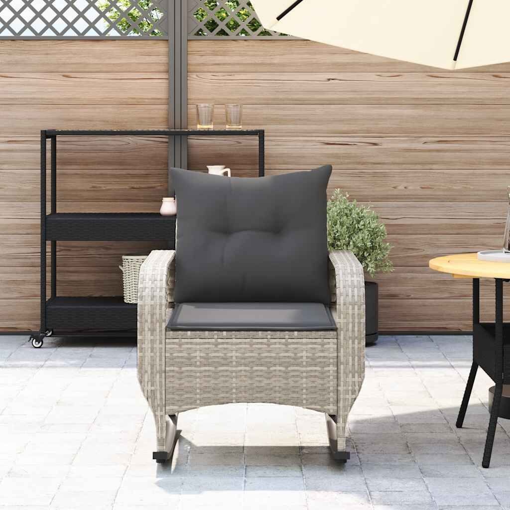Tuinschommelstoel Lichtgrijs met Kussens - 35% Korting!
