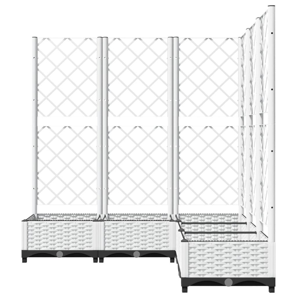 vidaXL Plantenbak met Latwerk Wit - 120cm - 40% Korting!