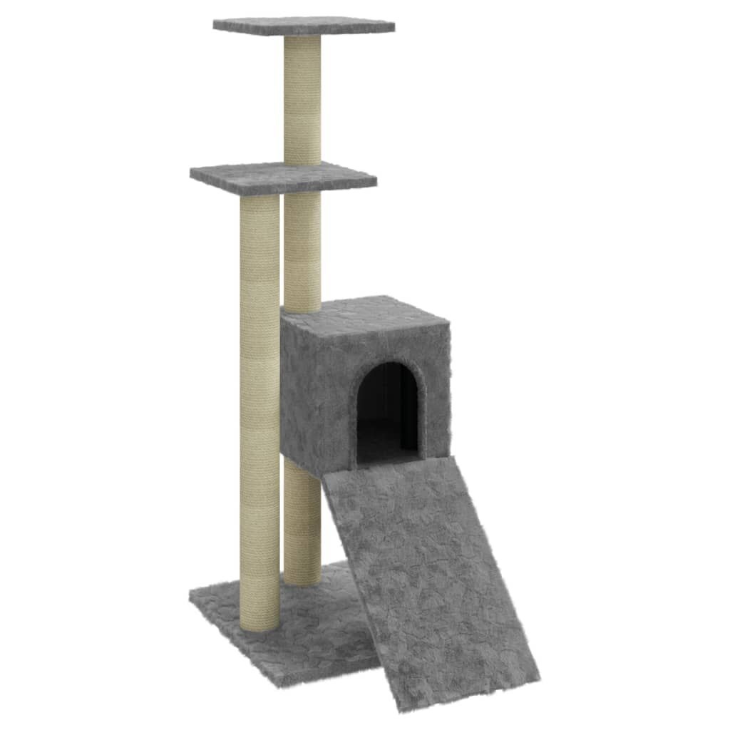 Kattenmeubel met Krabpalen 92cm Lichtgrijs - 55% Korting!