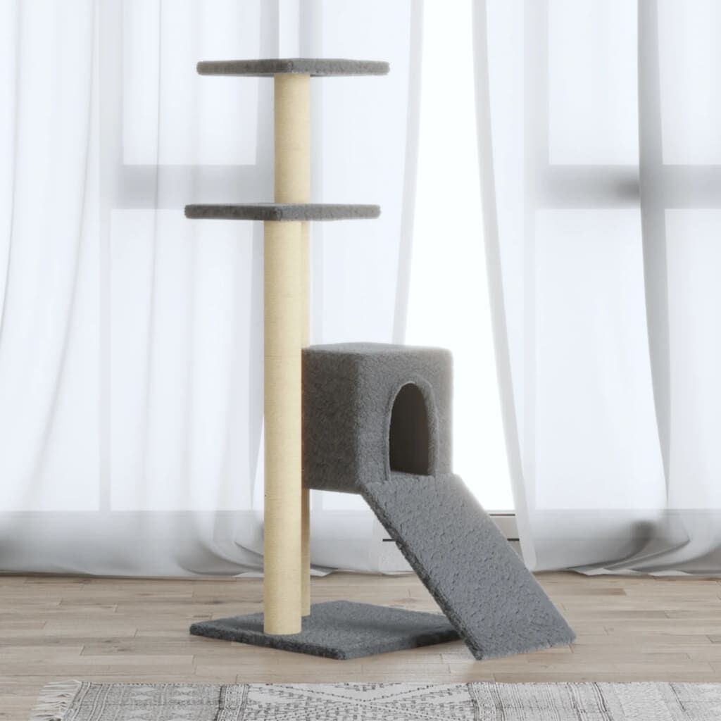 Kattenmeubel met Krabpalen 92cm Lichtgrijs - 55% Korting!