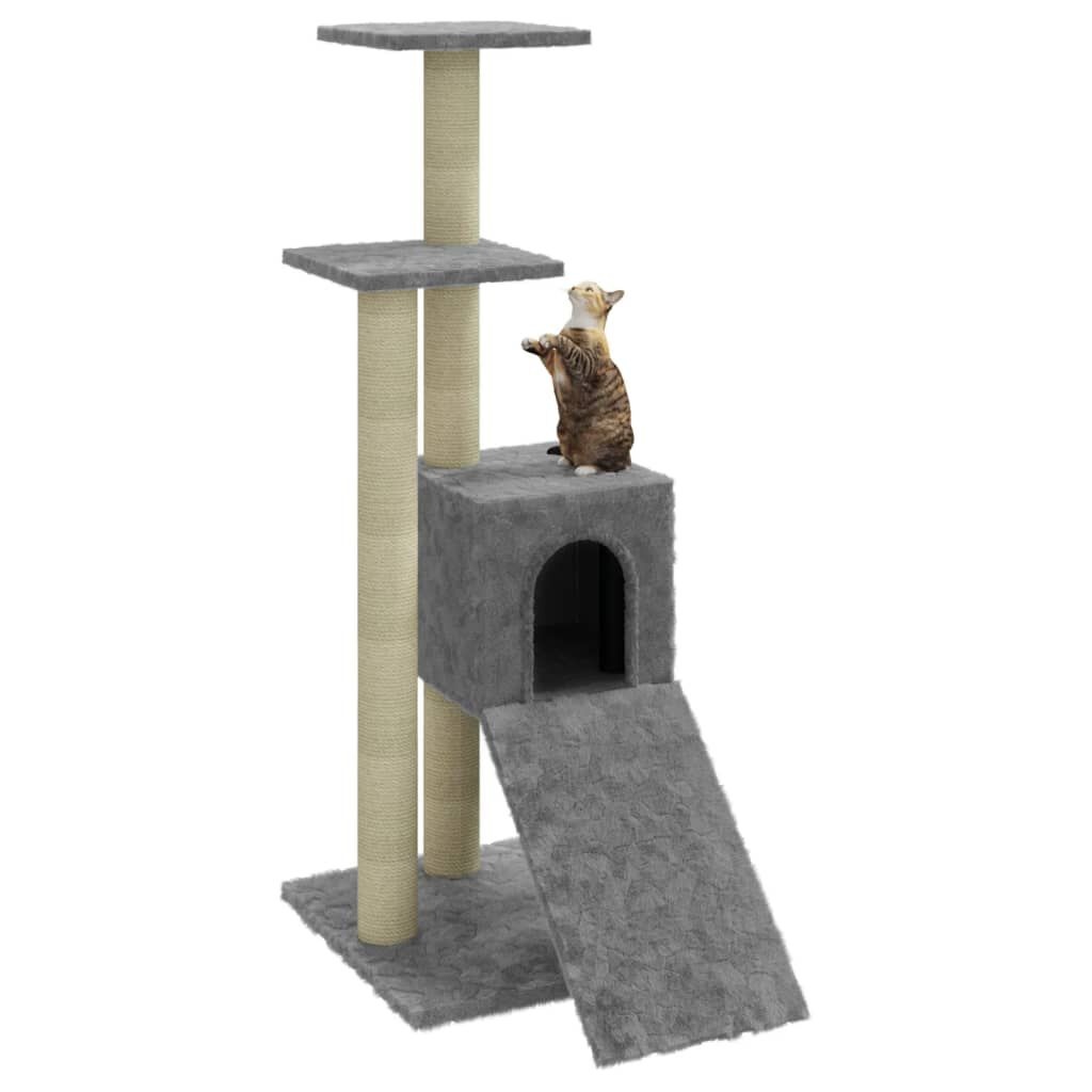 Kattenmeubel met Krabpalen 92cm Lichtgrijs - 55% Korting!