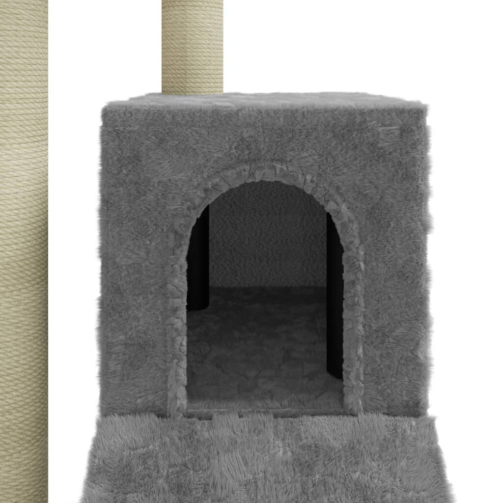 Kattenmeubel met Krabpalen 92cm Lichtgrijs - 55% Korting!