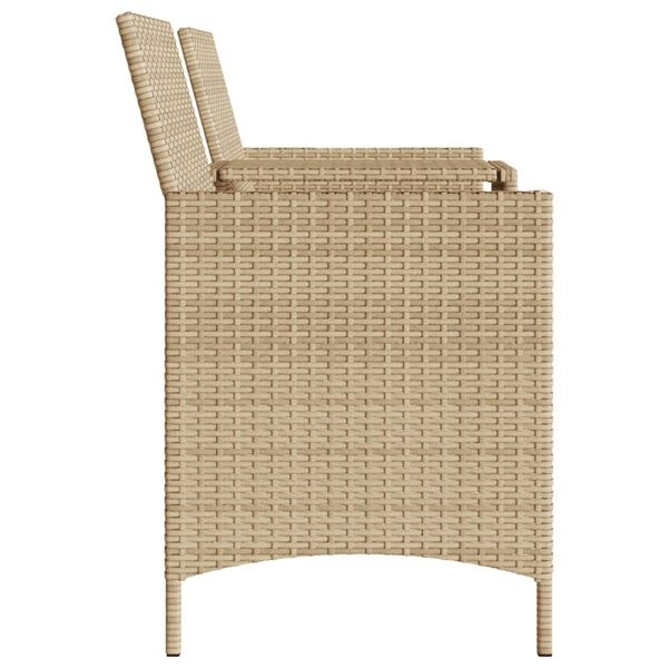 Tuinbank 2-zits met Tafel & Voetenbanken Beige -35%