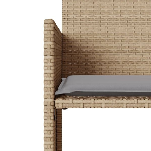 Tuinbank 2-zits met Tafel & Voetenbanken Beige -35%