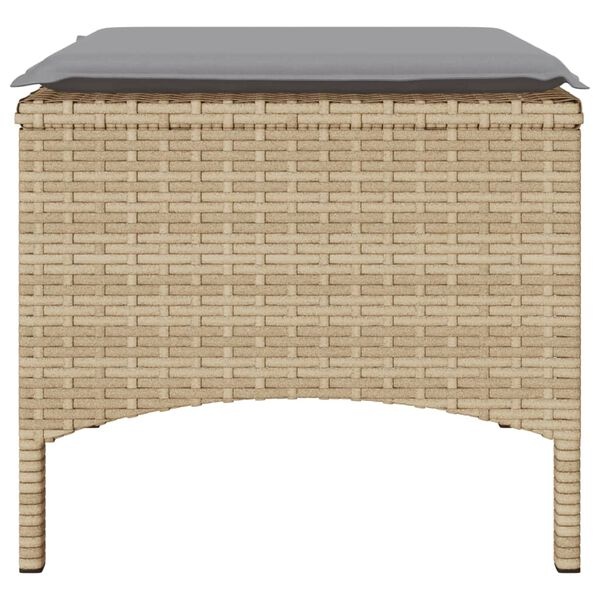 Tuinbank 2-zits met Tafel & Voetenbanken Beige -35%