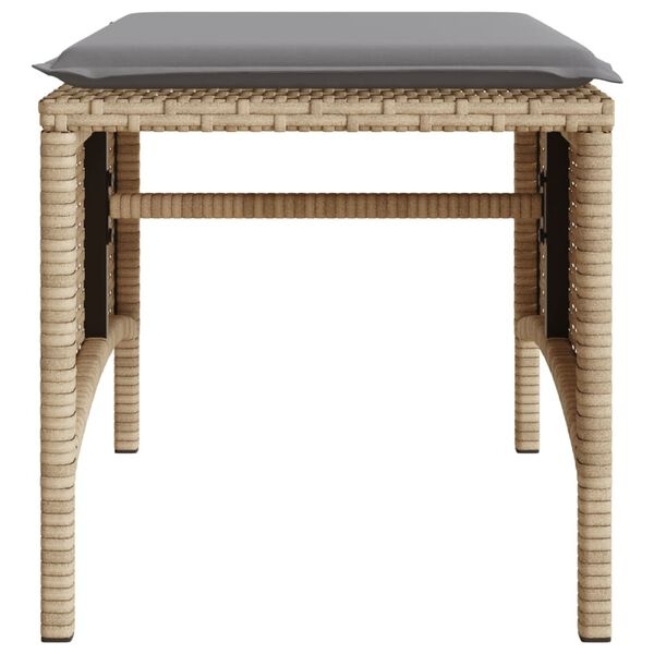 Tuinbank 2-zits met Tafel & Voetenbanken Beige -35%