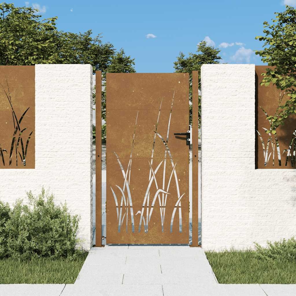 vidaXL Cortenstalen Poort Grasdesign 105x180cm -40%