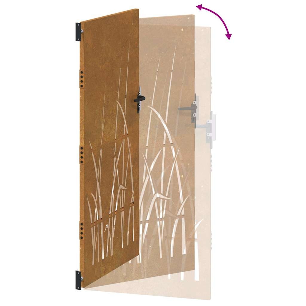 vidaXL Cortenstalen Poort Grasdesign 105x180cm -40%