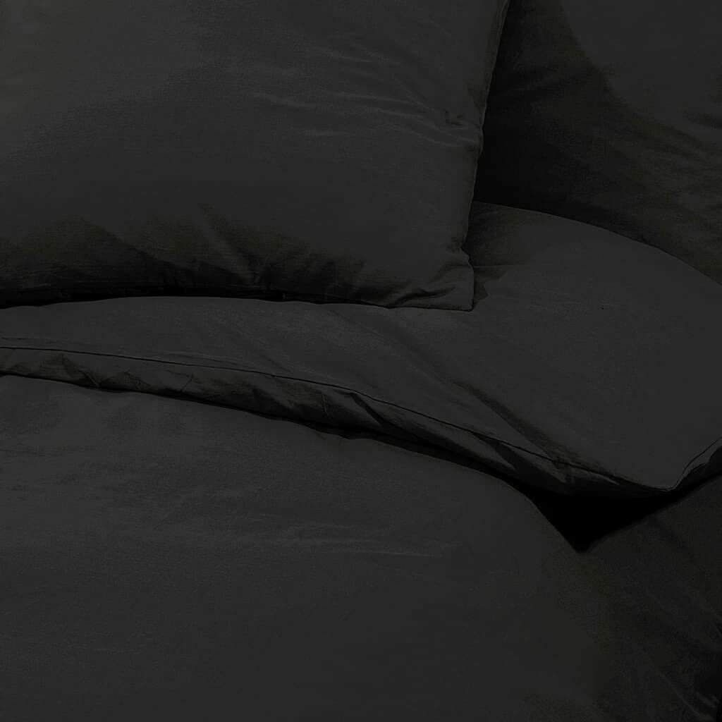 vidaXL Dekbedovertrekset Zwart 260x220cm - 40% Korting!