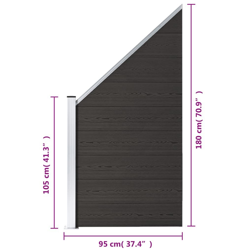 vidaXL HKC Schuttingpaneel 95cm Zwart - 40% Korting!