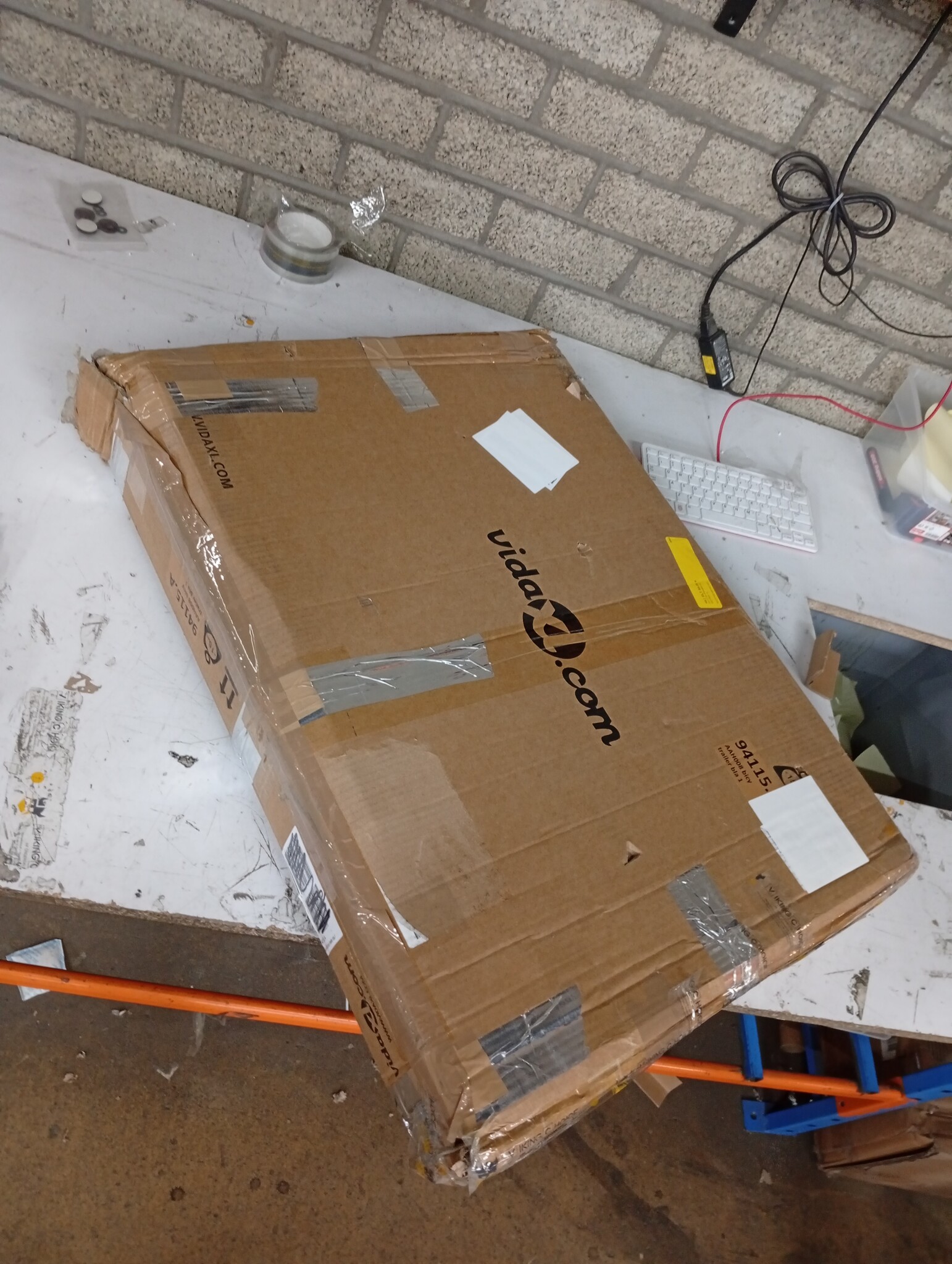 Fietskar 45kg Zwart - VIDA XL - Banden Beschadigd - 55% Korting!