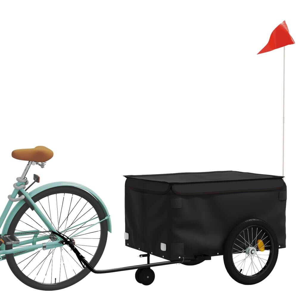 Fietskar 45kg Zwart - VIDA XL - Banden Beschadigd - 55% Korting!