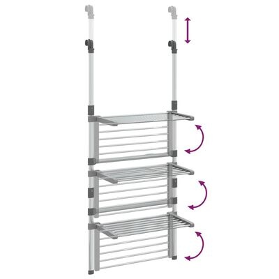 VidaXL Hangend Droogrek 3-laags Aluminium - 35% Korting!