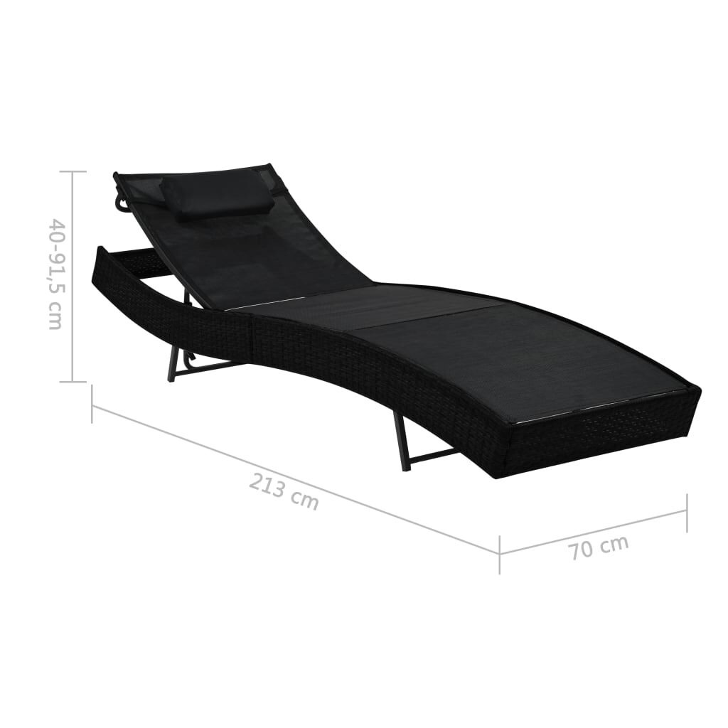 VidaXL Ligbed Zwart - 55% Korting! Lichte Gebruikssporen