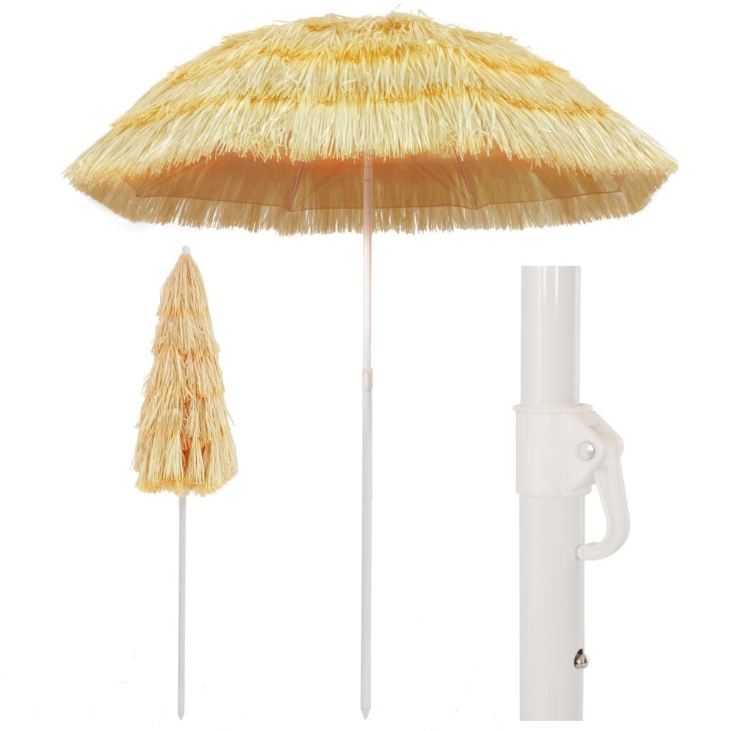 vidaXL Hawaï Strandparasol 180cm Naturel - 35% Korting!
