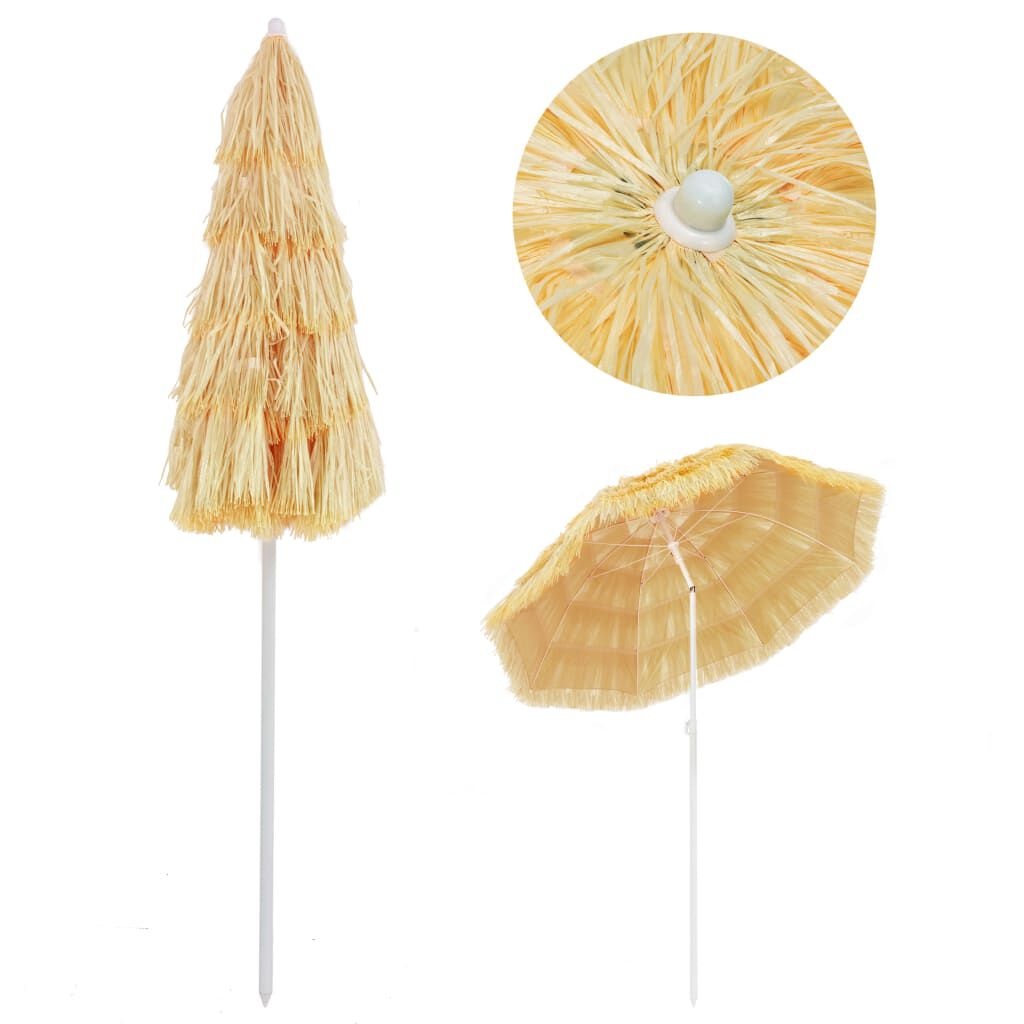 vidaXL Hawaï Strandparasol 180cm Naturel - 35% Korting!