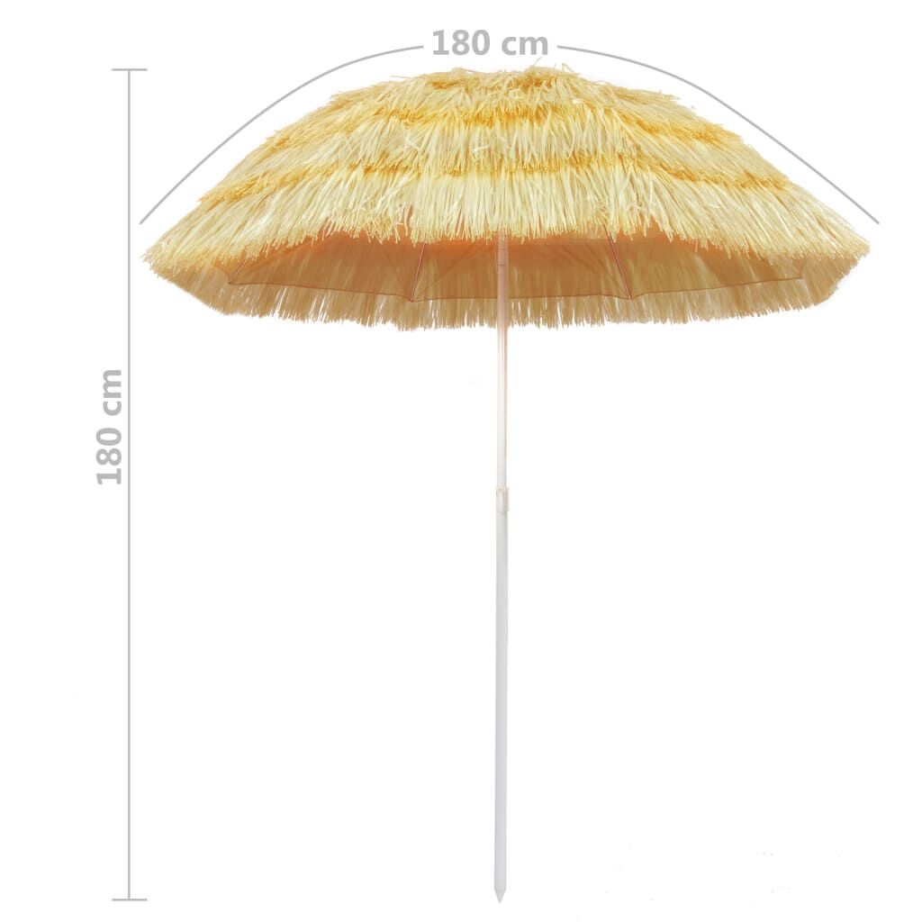 vidaXL Hawaï Strandparasol 180cm Naturel - 35% Korting!