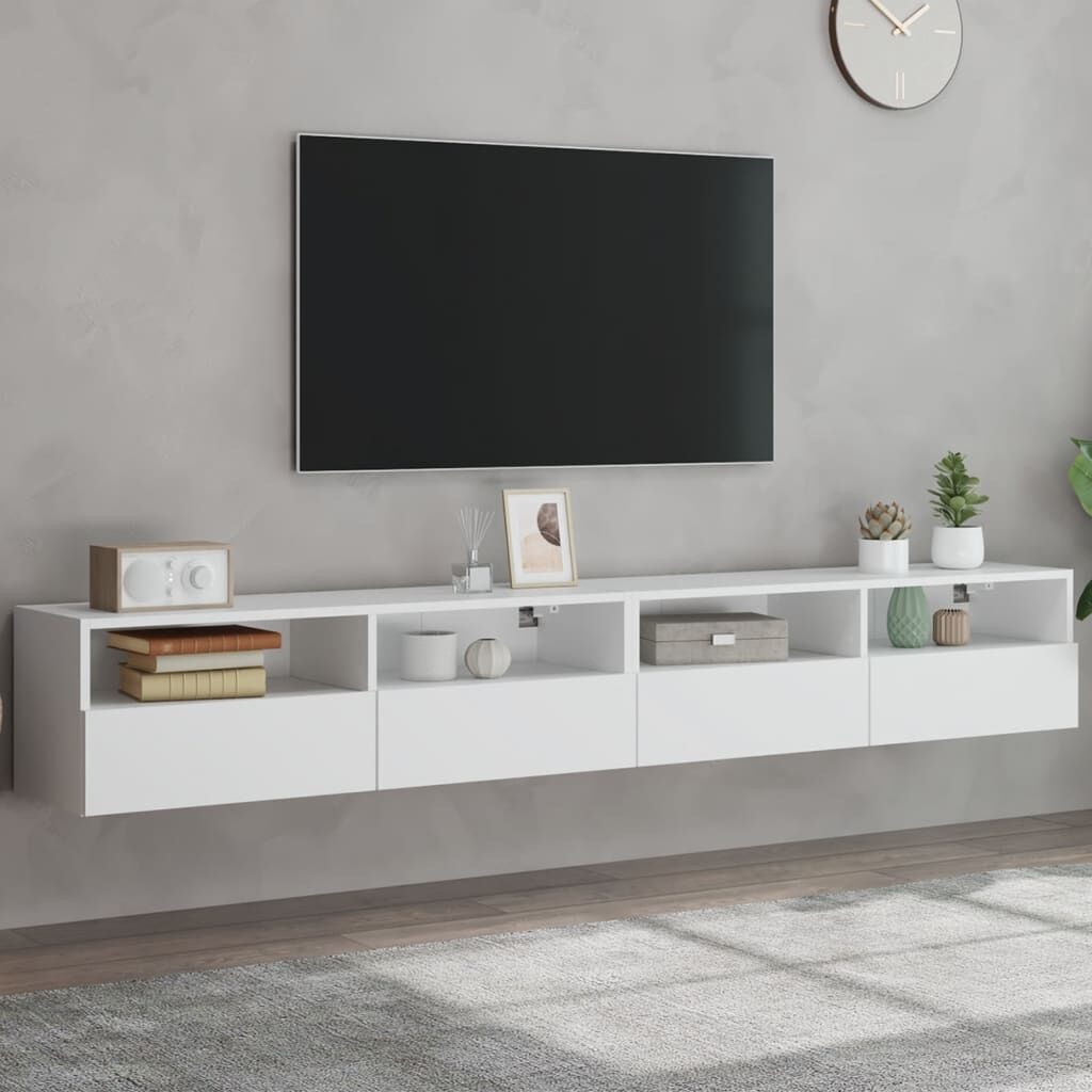 TV Wandmeubels (2x) Wit 100cm - 55% Korting! (Beschadigd)