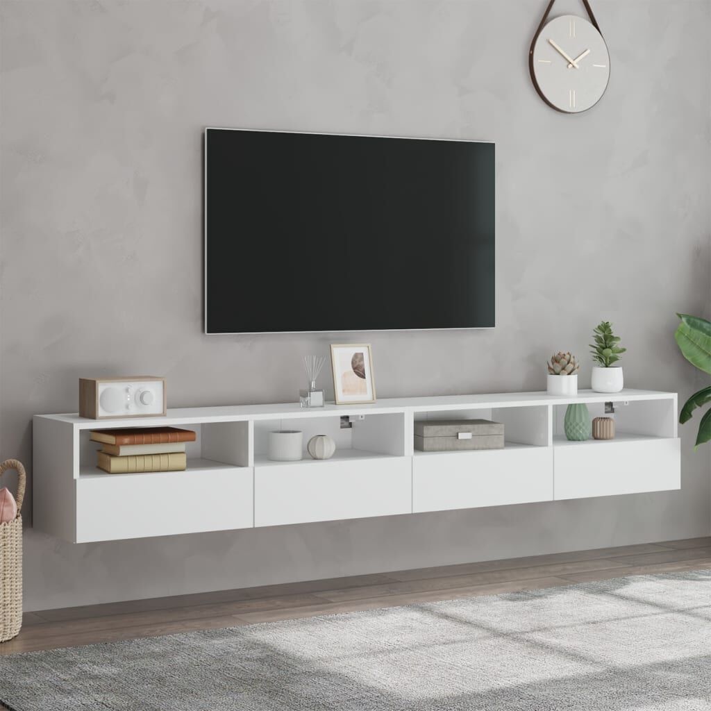 TV Wandmeubels (2x) Wit 100cm - 55% Korting! (Beschadigd)
