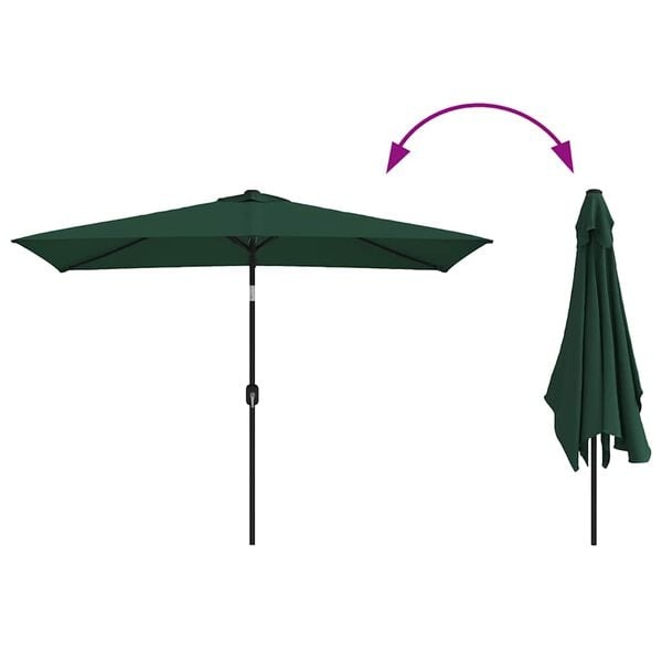 vidaXL Rechthoekige Parasol 200x300 Groen - 40% Korting!