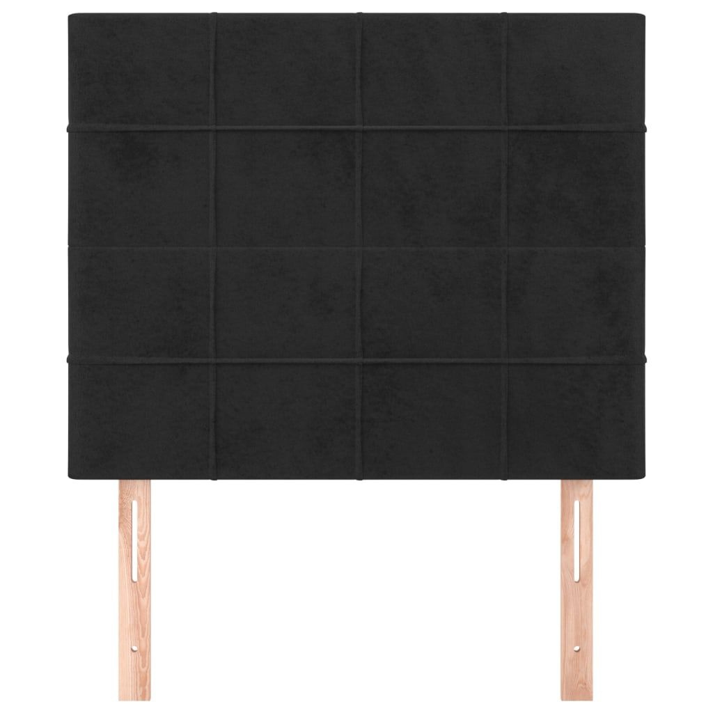 2x Zwarte Fluweel Hoofdborden 90cm - 40% Korting!