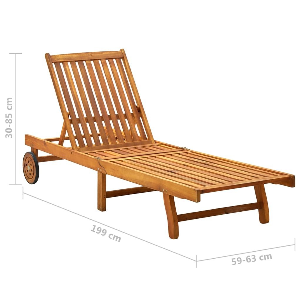 VidaXL Acacia Ligbed - 35% Korting! Tuin & Terras Comfort