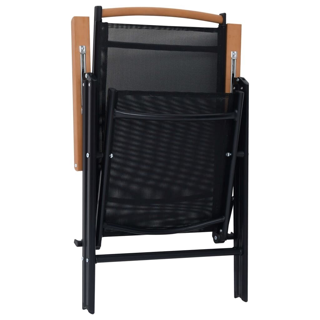 vidaXL Tuinstoelen (2 st) Zwart - 60% Korting - BESCHADIGD!