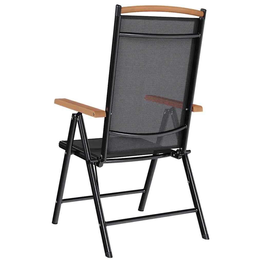 vidaXL Tuinstoelen (2 st) Zwart - 60% Korting - BESCHADIGD!