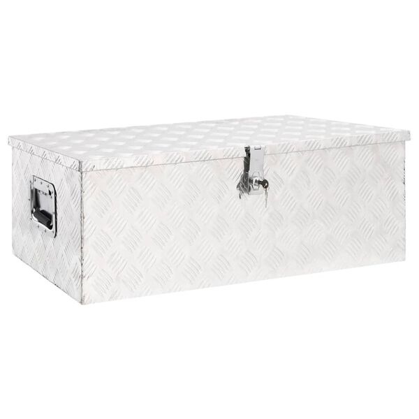 vidaXL Opbergbox Alu 90cm Zilver - 40% Korting! Krasjes, Zonder Handleiding