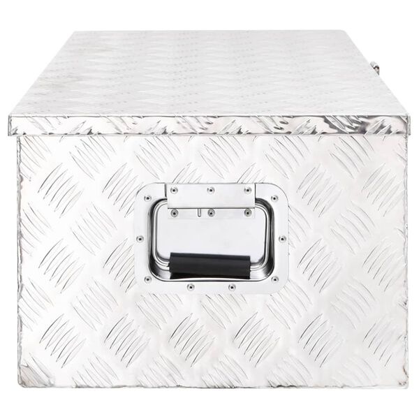 vidaXL Opbergbox Alu 90cm Zilver - 40% Korting! Krasjes, Zonder Handleiding