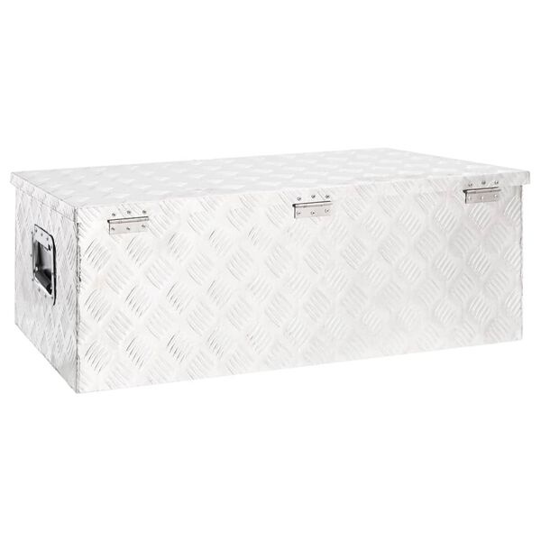 vidaXL Opbergbox Alu 90cm Zilver - 40% Korting! Krasjes, Zonder Handleiding