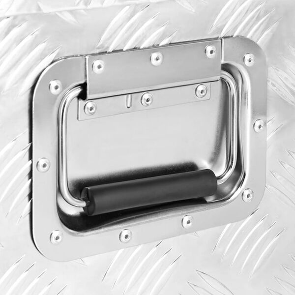 vidaXL Opbergbox Alu 90cm Zilver - 40% Korting! Krasjes, Zonder Handleiding