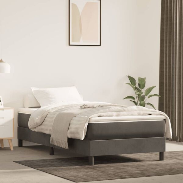 VidaXL Bedframe 80x200 Donkergrijs Fluwelen -55%! Krasjes