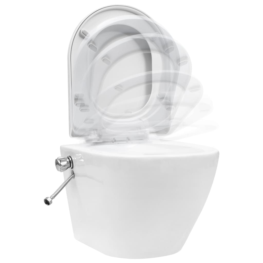 VidaXL Hangtoilet met Bidet - Wit - Beschadigd - 60% Korting!