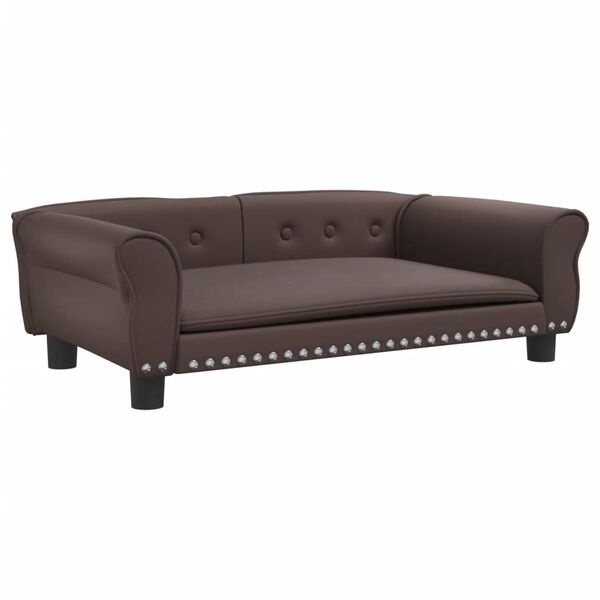 vidaXL Hondenmand Kunstleer Bruin 95x55cm -35%!