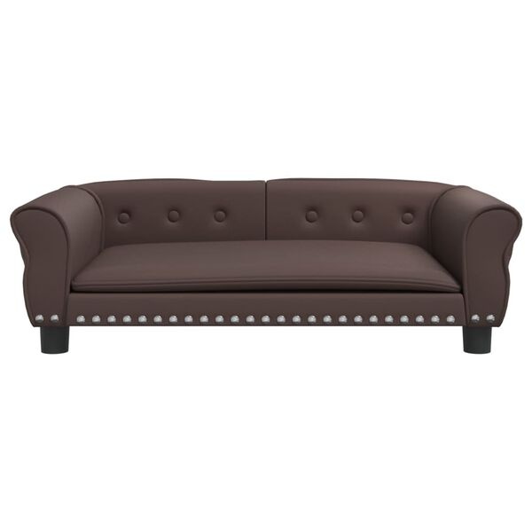 vidaXL Hondenmand Kunstleer Bruin 95x55cm -35%!