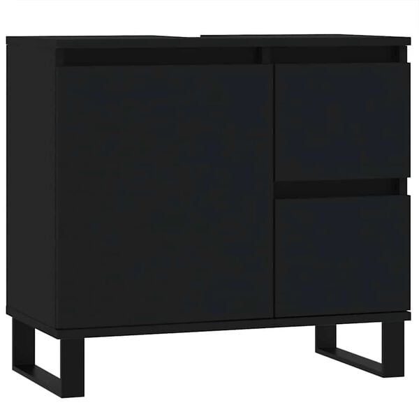 vidaXL Badkamerkast Zwart 65cm - 40% Korting! (Montage Check)