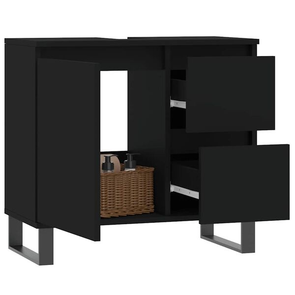 vidaXL Badkamerkast Zwart 65cm - 40% Korting! (Montage Check)