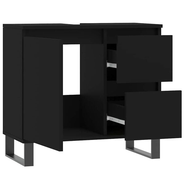 vidaXL Badkamerkast Zwart 65cm - 40% Korting! (Montage Check)