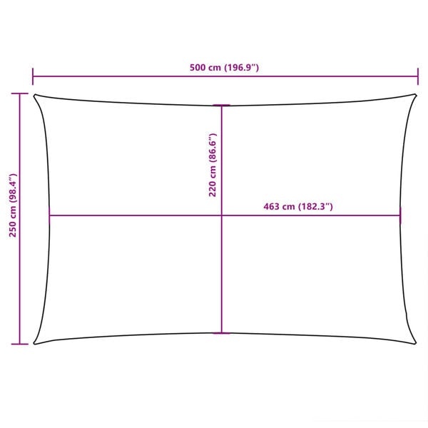 Zonnescherm Rechthoek 2,5x5m Crème - 35% Korting!