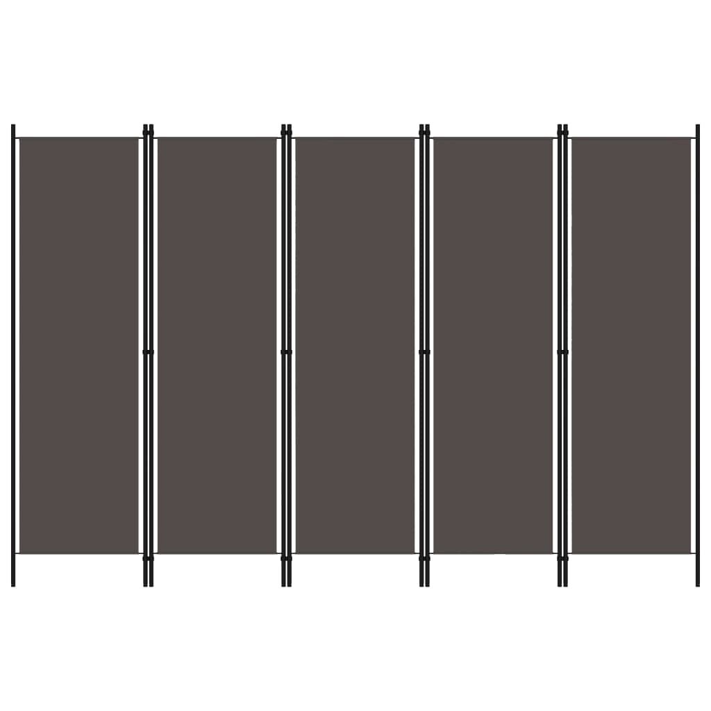 Kamerscherm 5 Panelen 250x180 Antraciet -40%! Retourtje Deal