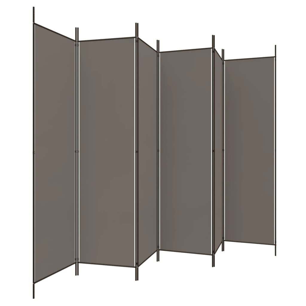 Kamerscherm 6 Panelen Antraciet 300x200cm - 40% Korting!