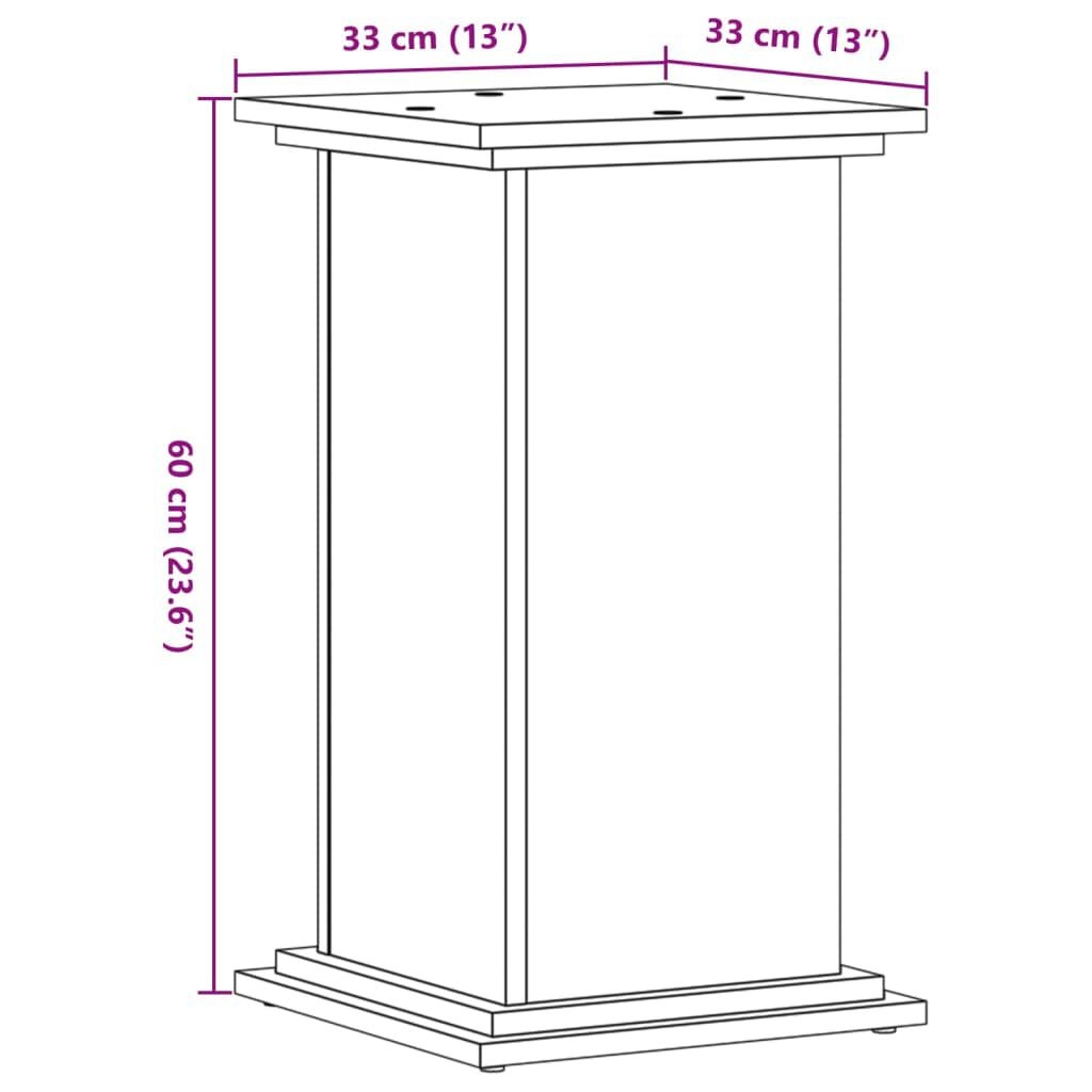 vidaXL Plantenstandaard Zwart 33x33x60cm - 35% Korting!