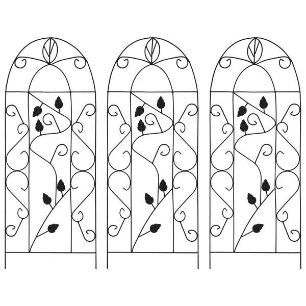 vidaXL Plantenklimrekken 3st Zwart 40x100cm - 40% Korting!