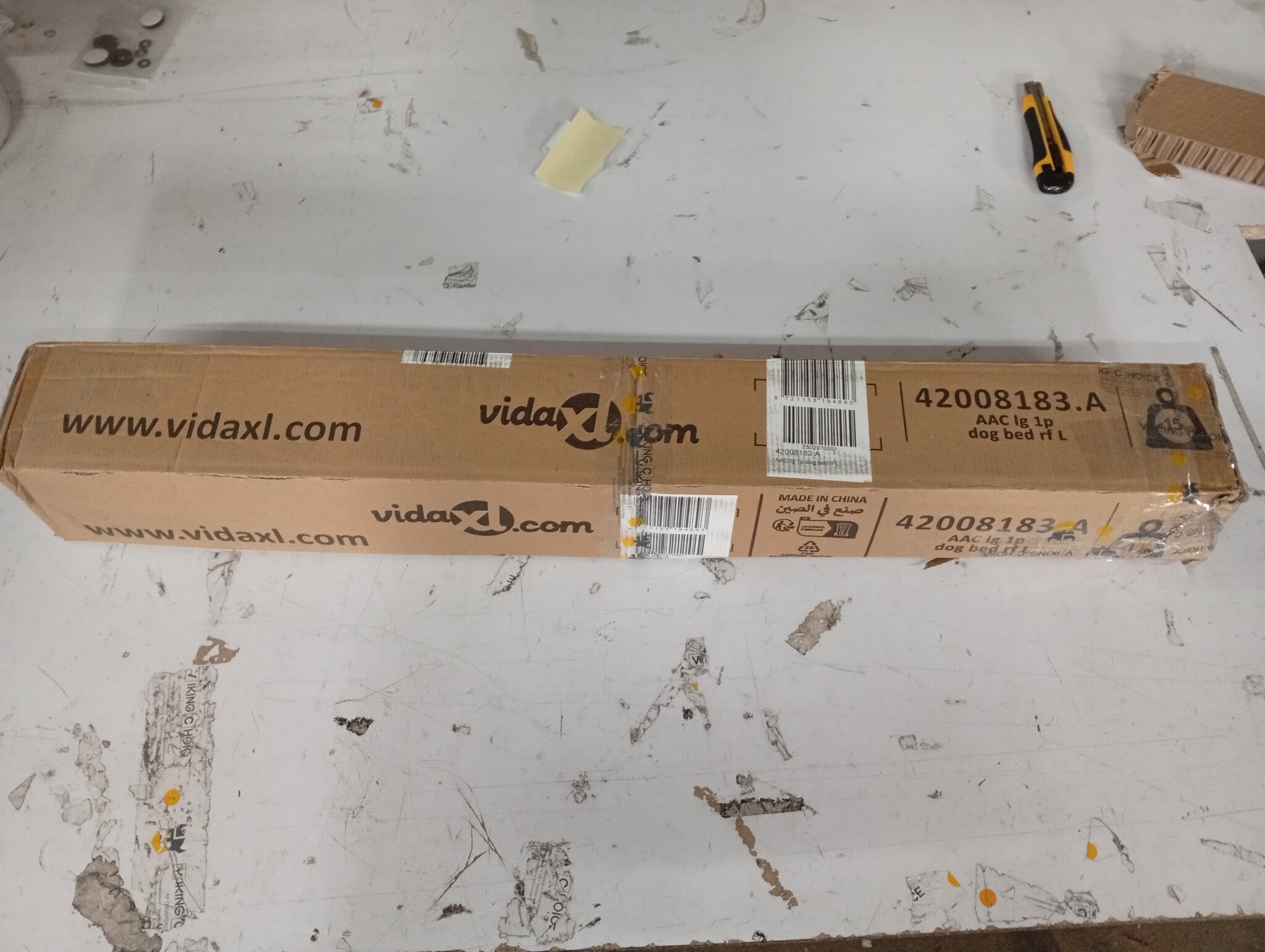 VidaXL Hondenmand met Luifel Antraciet - 40% Korting! (LET OP: Onderdelen Ontbreken)