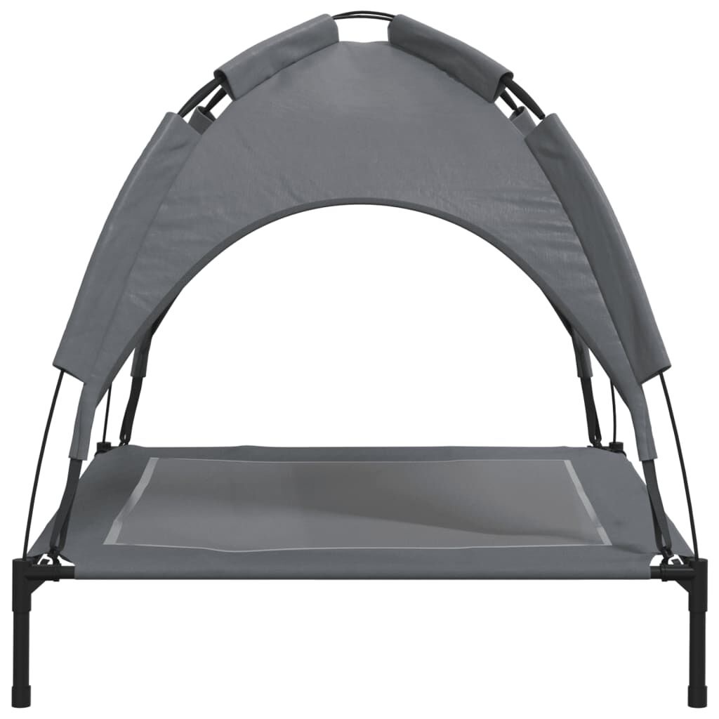 VidaXL Hondenmand met Luifel Antraciet - 40% Korting! (LET OP: Onderdelen Ontbreken)